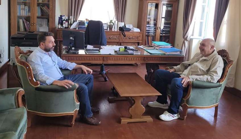 Ο Αντιπεριφερειάρχης Πολιτισμού, Χρήστος Μπάρδος, επισκέφτηκε τη Χάλκη