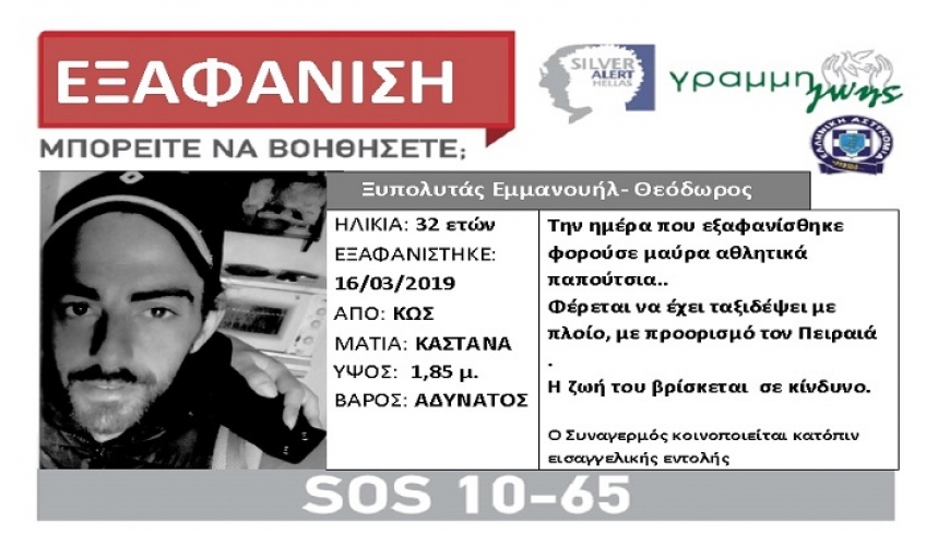 Αγ. Νικολούλη: Αγωνία για τον Θοδωρή Ξυπολυτά από την Κω