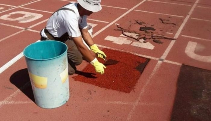 Συντήρηση και αποκατάσταση στο ταρτάν του Νέου σταδίου Ανταγόρας