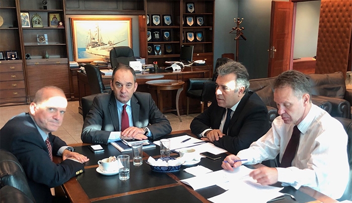 Συνάντηση Μάνου Κόνσολα και Κωνσταντίνου Λούλη με τον Υπουργό Ναυτιλίας.
