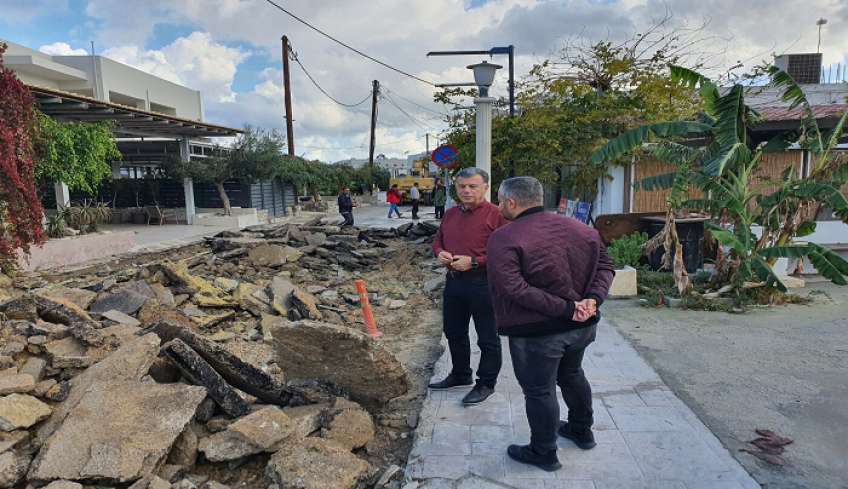 Σε εξέλιξη βρίσκονται οι εργασίες για το έργο ανάπλασης στο Τιγκάκι