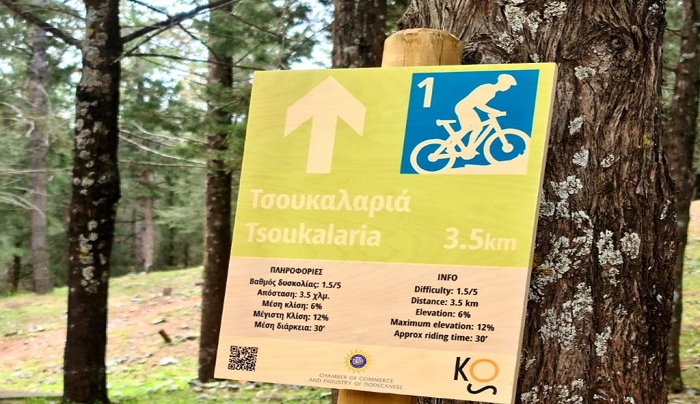 Το Επιμελητήριο χρηματοδότησε τις πρώτες 177 πινακίδες ποδηλατικών διαδρομών στην Κω