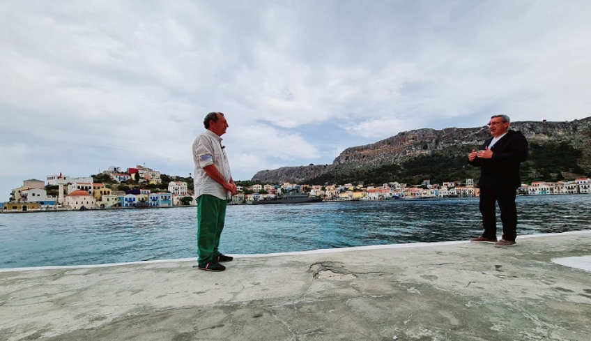 O Κώστας Στεφανής στο Καστελόριζο