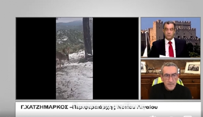 Ο Γ. Χατζημάρκος στο Aigaio TV με τον Τέρη Χατζηιωάννου για τη διαχείριση των καιρικών φαινομένων