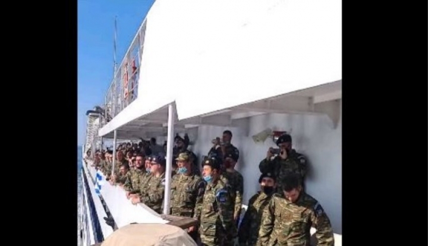 Συγκίνηση από την αλλαγή φρουράς στο Καστελόριζο - Δείτε βίντεο