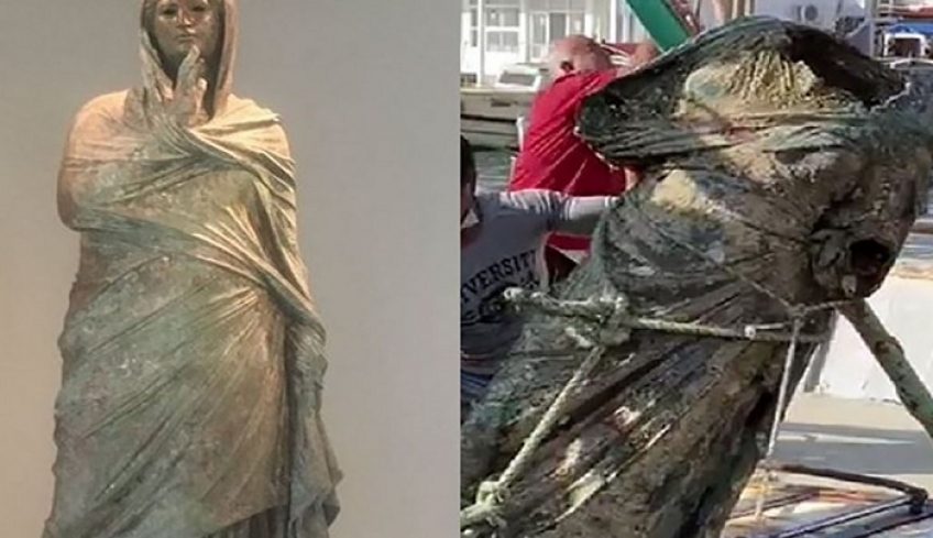 Αρχαίο χάλκινο άγαλμα που μοιάζει με την “Κυρά της Καλύμνου” βρέθηκε στη Μαρμαρίδα