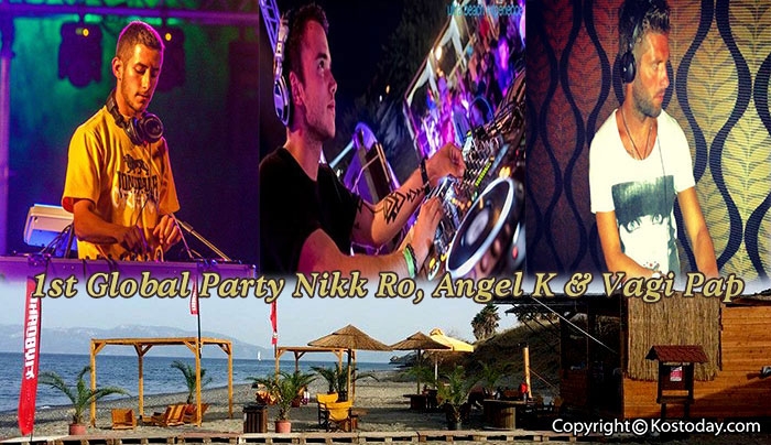Beach Party από το "Global Cafe" με Nikk Ro, Angel K & Vagi Pap στις 02/08!