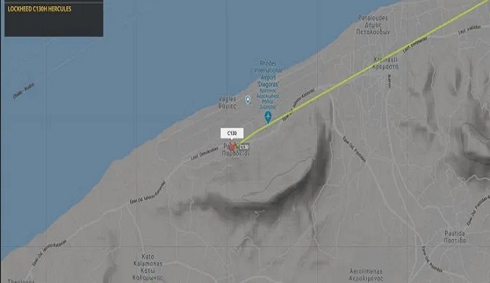 “Πρόκληση” λένε τουρκικά ΜΜΕ, ένα ελληνικό C-130, που προσγειώθηκε στη Ρόδο