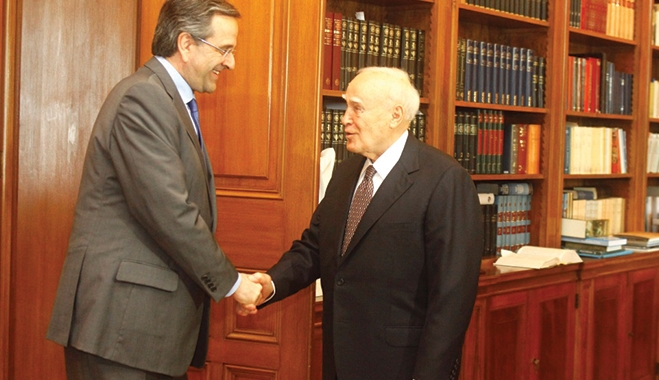 Ο Πρωθυπουργός κ. Αντώνης Σαμαράς συναντήθηκε σήμερα με τον Πρόεδρο της Δημοκρατίας κ. Κάρολο Παπούλια.