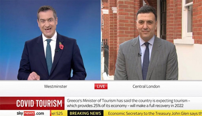 Β. Κικίλιας στο Sky News: Με σκληρή δουλειά τώρα, αναμένουμε την ολική επαναφορά του ελληνικού Τουρισμού το 2022