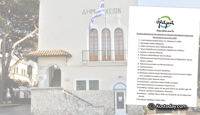 Όραμα: Πρόταση για την κατάρτιση του Τεχνικού Προγράμματος Δημοτικής Κοινότητας Κω για το έτος 2016