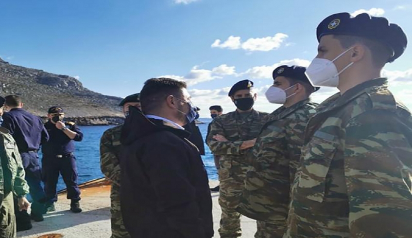 Τουρκική πρόκληση πάνω από το Αγαθονήσι, στο ελικόπτερο που μετέφερε τον Ν. Χαρδαλιά