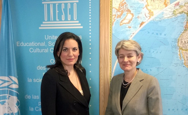 Συνάντηση Όλγας Κεφαλογιάννη με την γενική διευθύντρια της UNESCO, Ιρίνα Μπόκοβα