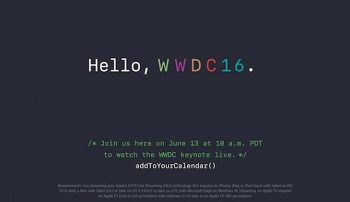WWDC 2016: Στις 13 Ιουνίου η Apple κάνει νέες ανακοινώσεις!