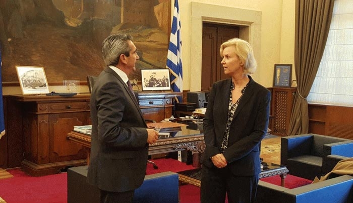 Συνάντηση του Περιφερειάρχη με την Πρέσβη της Σουηδίας στην Ελλάδα