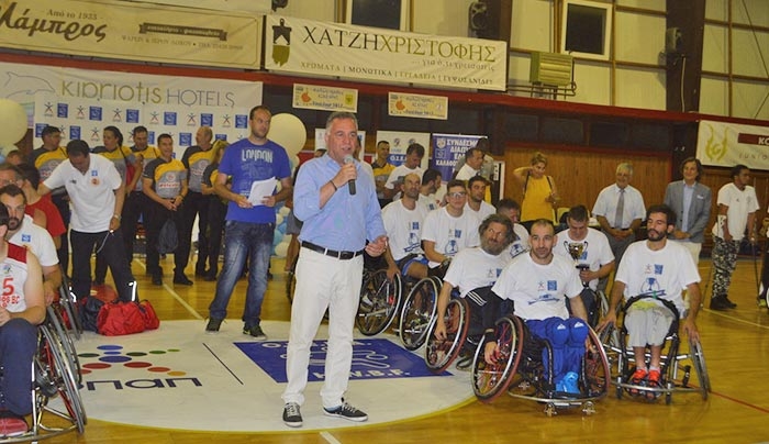Γ. Κυρίτσης: "Μάθημα και Μήνυμα ζωής το finalfour του Πανελληνίου Πρωταθλήματος μπάσκετ με αμαξίδιο"